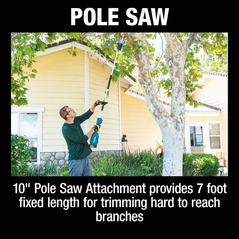 Makita 18V LXT Lithium-Ion Brushless Cordless Couple Shaft Power Head Kit With 13" String Trimmer & 10" Pole Saw Attachments (4.0Ah) 17 Makita 18V LXT Lithium-Ion Brushless Cordless Couple Shaft Power Head Kit With 13" String Trimmer & 10" Pole Saw Attachments (4.0Ah) - Image 15