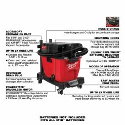 Milwaukee M18 FUEL Vacuum 9 Gallon 36V Wet/Dry Bare Tool -Cheap Power Tools Store 0920 20 8