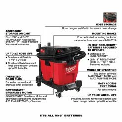 Milwaukee M18 FUEL Vacuum Kit 9 Gallon 36V Wet/Dry -Cheap Power Tools Store 0920 22HD 8