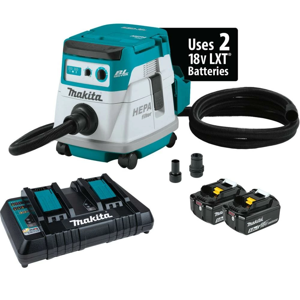 Makita 36V (18V X2) LXT 2.1 Gallon HEPA Filter Dry Dust Extractor Kit 3 Makita 36V (18V X2) LXT 2.1 Gallon HEPA Filter Dry Dust Extractor Kit