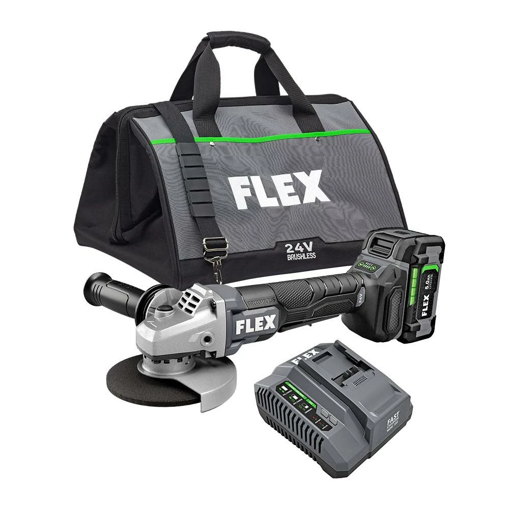 FLEX 24V 5-IN. VARIABLE SPEED ANGLE GRINDER WITH PADDLE SWITCH KIT 3 FLEX 24V 5-IN. VARIABLE SPEED ANGLE GRINDER WITH PADDLE SWITCH KIT