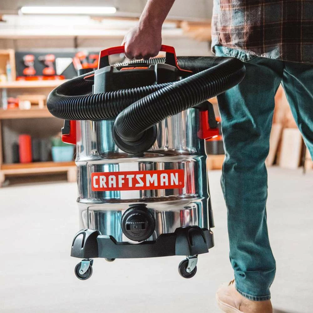 Craftsman Wet/Dry Vacuum 10 Gallon 120V 6HP Peak Stainless Steel 11 Craftsman Wet/Dry Vacuum 10 Gallon 120V 6HP Peak Stainless Steel - Image 9