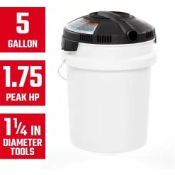 Craftsman Powerhead Bucket Wet/Dry Vacuum 5 Gallon 120V 1.75HP 10 Craftsman Powerhead Bucket Wet/Dry Vacuum 5 Gallon 120V 1.75HP -Cheap Power Tools Store 2607653 2
