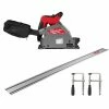 Milwaukee M18 FUEL 6 1/2 Plunge Track Saw Bare Tool 106" Guide Rail With Clamps Bundle -Cheap Power Tools Store 2831 20 106SP