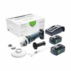 Festool Angle Grinder AGC 18 115 5,0 18V 4 1/2" EBI Plus Cordless Kit