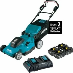 Makita 36V (18V X2) LXT Lawn Mower Kit 21" Self Propelled With 4 Batteries