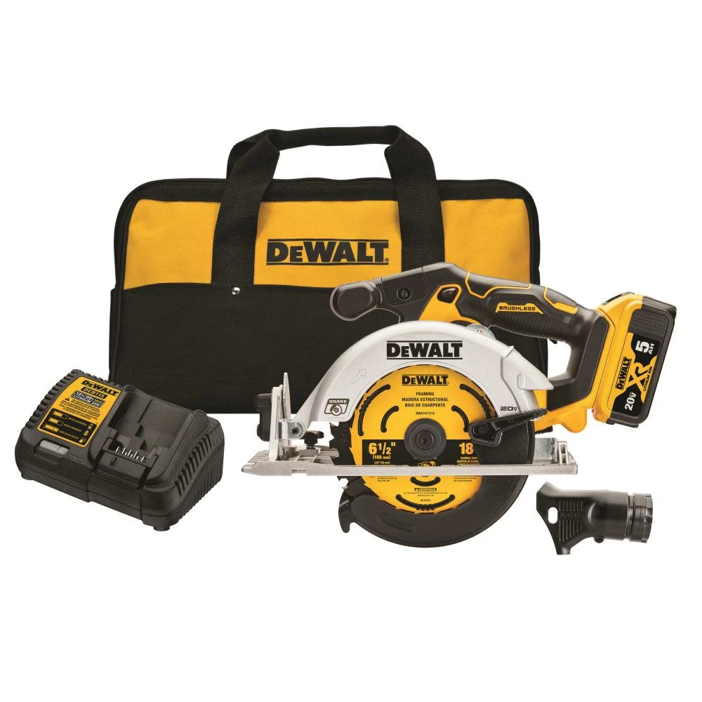 DEWALT 20V MAX 6-1/2 In. Brushless Cordless Circular Saw Kit 3 DEWALT 20V MAX 6-1/2 In. Brushless Cordless Circular Saw Kit