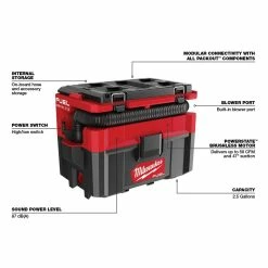 Milwaukee M18 FUEL PACKOUT Wet/Dry Vacuum 2.5 Gallon Reconditioned -Cheap Power Tools Store 6A5AB311 1C7F 4312 A814 26C2C3B731A5 7