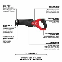 Milwaukee M18 FUEL SAWZALL Reciprocating Saw Bare Tool -Cheap Power Tools Store 6e239b9d f92f 427b 8074 20cb3ce701ff 7