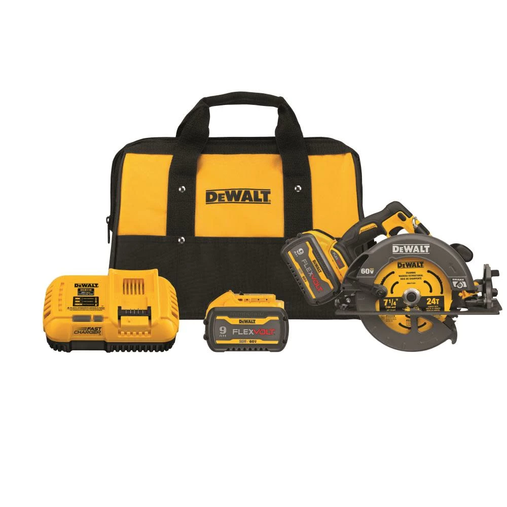 DEWALT FLEXVOLT 60V MAX 7-1/4" Circular Saw Kit With Brake Brushless 3 DEWALT FLEXVOLT 60V MAX 7-1/4" Circular Saw Kit With Brake Brushless