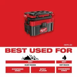 Milwaukee M18 FUEL PACKOUT 2.5 Gallon Wet/Dry Vacuum Bare Tool -Cheap Power Tools Store 774e1304 d42f 4bdc 93a7 aee2b993bd15 7
