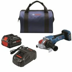 Bosch PROFACTOR 18V Spitfire 5-6" Angle Grinder X-LOCK With Paddle Switch Kit And 1 CORE18V 8Ah PROFACTOR Performance Battery