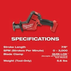 Milwaukee M18 FUEL HACKZALL Reciprocating Saw -Cheap Power Tools Store 962034da fbda 453a a6ad c656621f703d 7