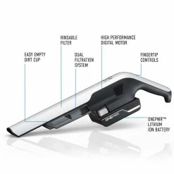 Hoover Residential Vacuum ONEPWR Dust Chaser Cordless Handheld Vacuum Cleaner Kit -Cheap Power Tools Store BH57010 IMAGE 02