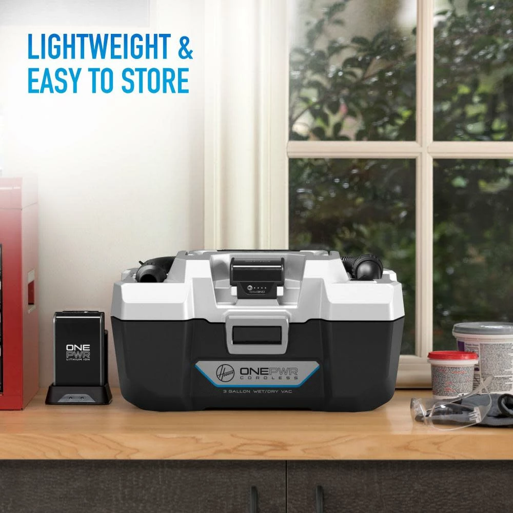 Hoover Residential Vacuum ONEPWR Utility Vacuum Cleaner Tool Only 20V Cordless 3 Gallon Wet/Dry 9 Hoover Residential Vacuum ONEPWR Utility Vacuum Cleaner Tool Only 20V Cordless 3 Gallon Wet/Dry - Image 7