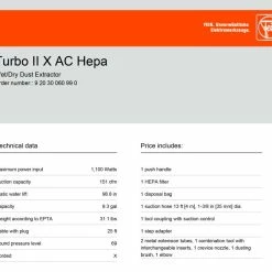 Fein Turbo II X AC HEPA Dust Extractor Wet/Dry Vacuum -Cheap Power Tools Store C556DF9E B13B 44D1 A796 DE8FBF2F2284 7