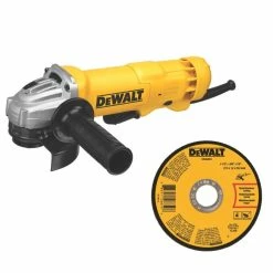 DEWALT 4 1/2" Angle Grinder With 10pk Metal Cut Off Wheels Bundle