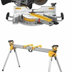DEWALT 12 Double Bevel Sliding Compound Miter Saw With Heavy Duty Miter Saw Stand