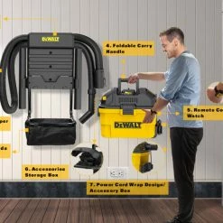 DEWALT 6 Gallon Wall Mounted Wet/Dry Vacuum With Wireless On/off Control 14 DEWALT 6 Gallon Wall Mounted Wet/Dry Vacuum With Wireless On/off Control -Cheap Power Tools Store DXV06G det4