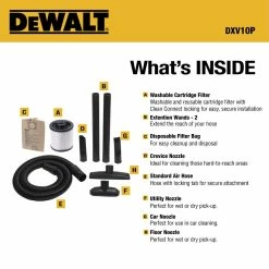 DEWALT Wet/Dry Vacuum 10 Gallon Dual Stage Poly 9 DEWALT Wet/Dry Vacuum 10 Gallon Dual Stage Poly -Cheap Power Tools Store DXV10P 3