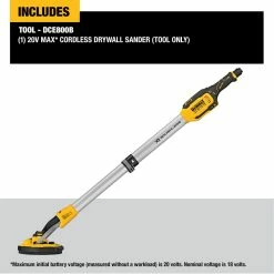 DEWALT 20V MAX Cordless Drywall Sander -Cheap Power Tools Store Ecomm Medium DCE800B EN GEC3