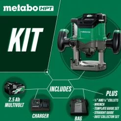 Metabo HPT 36V Cordless Plunge Router Kit 2 1/4 HP -Cheap Power Tools Store M3612DAM det5