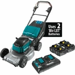 Makita 18V X2 (36V) LXT Lithium-Ion Brushless Cordless 21" Self-Propelled Commercial Lawn Mower Kit With 4 Batteries (5.0Ah)