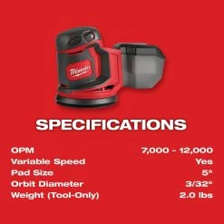 Milwaukee M18 Random Orbit Sander (Bare Tool) -Cheap Power Tools Store e20effb0 4e81 4436 94d2 2b8db36711d6 7