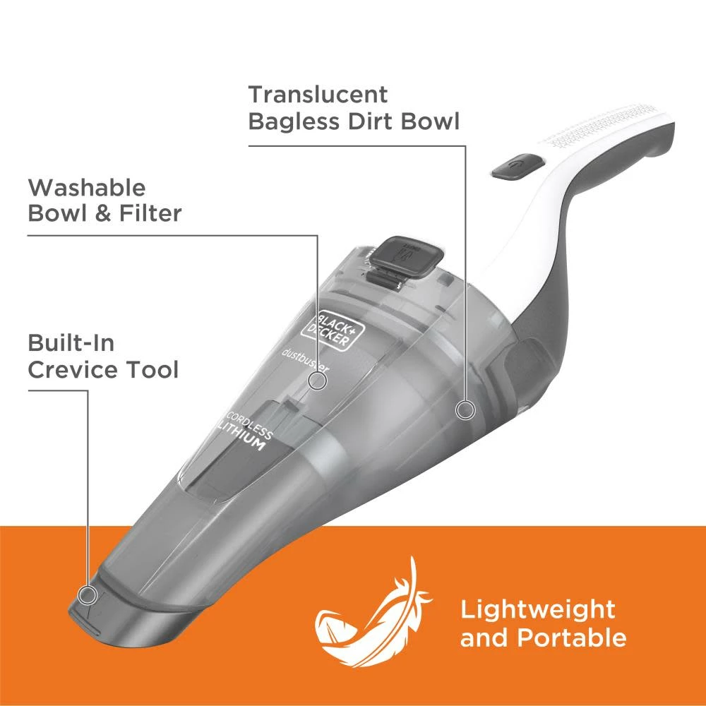 Black And Decker DUSTBUSTER Hand Vacuum White 4 Black And Decker DUSTBUSTER Hand Vacuum White - Image 2