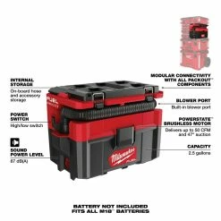 Milwaukee M18 FUEL PACKOUT 2.5 Gallon Wet/Dry Vacuum Bare Tool -Cheap Power Tools Store ff53e6fd e604 41e1 b26f 8bd6aee17679 7